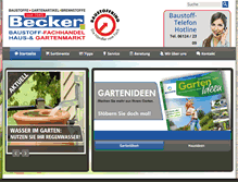 Tablet Screenshot of baustoffe-becker.de